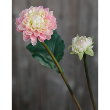 Chrysanthème artificiel RYON, rose-crème, 70cm, Ø3-5cm