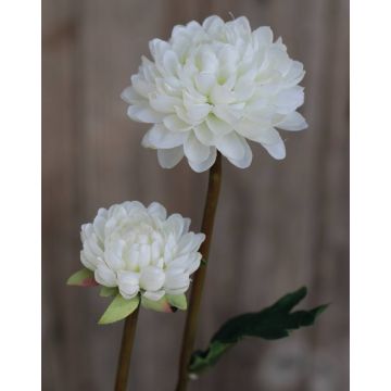 Chrysanthème artificiel RYON, blanc, 70cm, Ø3-5cm