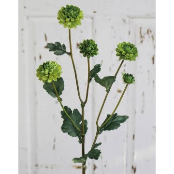 Chrysanthème artificiel RYON, vert, 70cm, Ø3-5cm