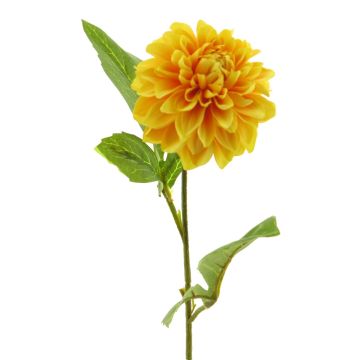 Fleur artificielle dahlia WANRU, jaune-orange, 50cm