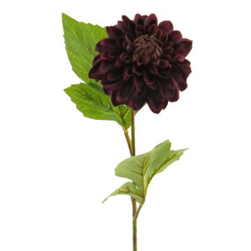 Fleur artificielle dahlia WANRU, violet foncé, 50cm