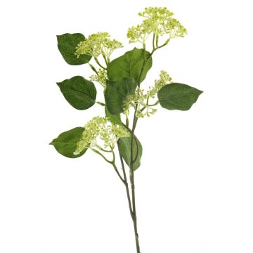 Branche artificielle de cornouiller RUHUA, crème-vert, 65cm