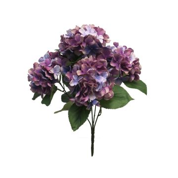 Fleur artificielle Hortensia LINJIA sur piquet, violet-lilas, 45cm