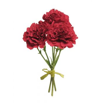 Bouquet d'œillets artificiel LIXUAN, rouge, 25cm