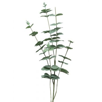 Branche artificielle d'eucalyptus FENYU, vert-blanc, 90cm