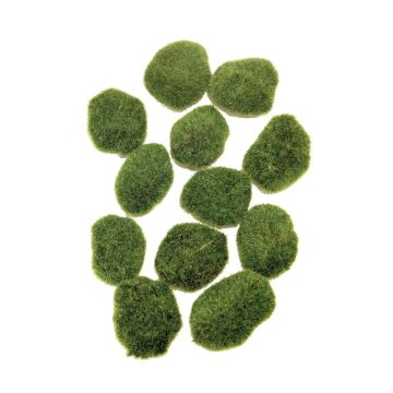 Pierres de mousse artificielle LILUDA, 12 pièces, vert, 9cm