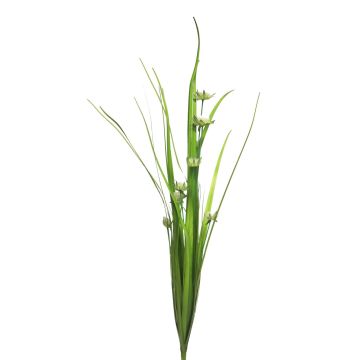 Fausse herbe étoilée JALANO avec panicules, piquet, vert-blanc, 85cm