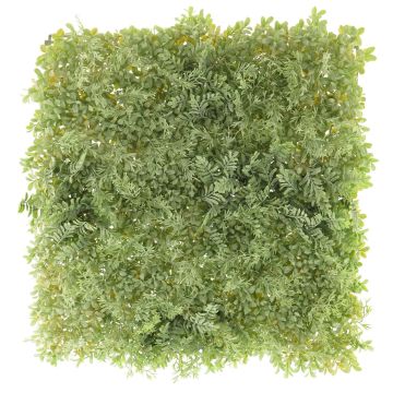 Tapis végétal artificel YAMAN, fougère, romarin, buis, vert, 50x50cm