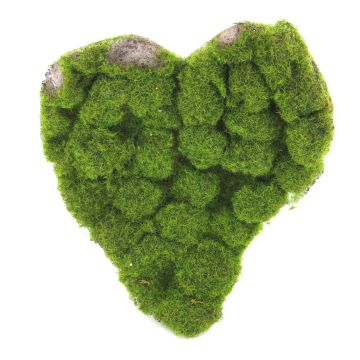 Cœur de mousse décoratif YUEYA, vert, 30x25cm
