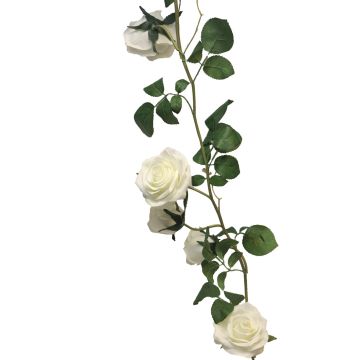 Guirlande de roses artificielles KAILIN, crème, 145cm