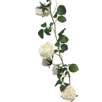 Guirlande de roses artificielles KAILIN, crème, 145cm