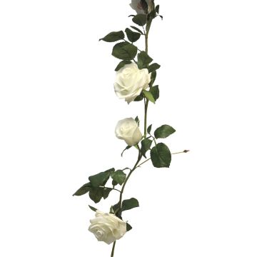 Guirlande de roses artificielles KAILIN, blanc, 145cm