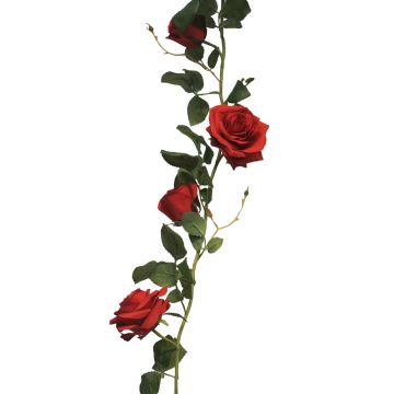 Guirlande de roses artificielles KAILIN, rouge, 145cm