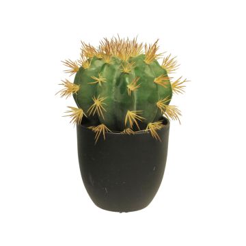 Cactus 'belle-mère' en plastique FEIJUN dans pot décoratif, vert, 23cm