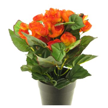Fleur artificielle Bégonia HETIAN, orange, 25cm
