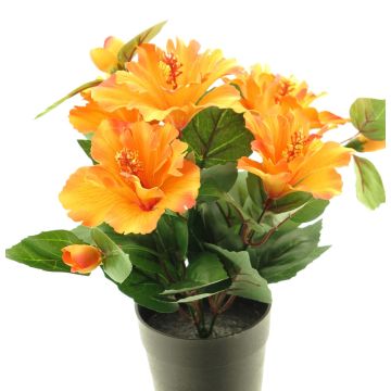 Fleur artificielle Hibiscus GUOXIAO, orange, 25cm