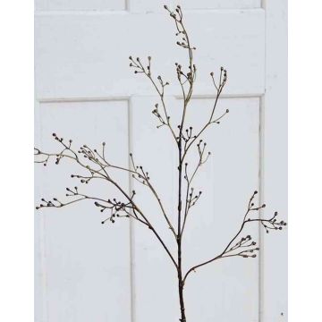 Branche artificielle boule de neige PHILLIP avec bourgeons, vert-brun, 100cm