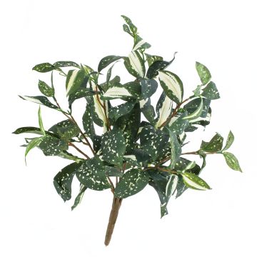 Cordyline synthétique TAKARA, sur piquet, vert-blanc, 35cm