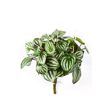 Faux fittonia JANDIRA, sur piquet, vert-blanc, 30cm