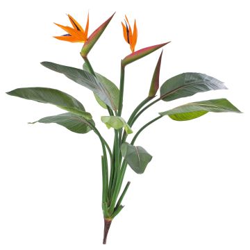 Strelitzia artificiel NUBIA sur piquet, orange-violet, 100cm, 17x22cm