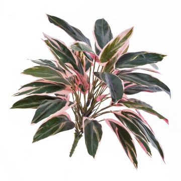 Cordyline artificielleTHAIS, sur piquet, vert-rose, 50cm