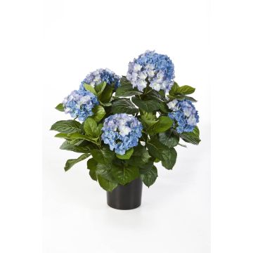 Hortensia en soie HARUKA, bleu, 55cm, Ø10-15cm