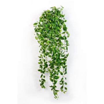 Tradescantia Zebrina synthétique ADELINE, piquet, vert-blanc, 90cm