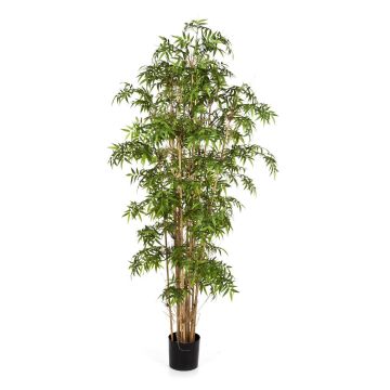 Faux bambou KAITO, vrais troncs, vert, 110cm
