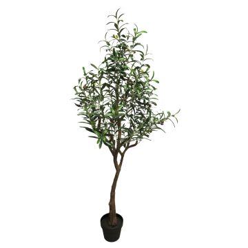Arbre décoratif olivier LIANSHU, tronc artificiel, fruits, 150cm