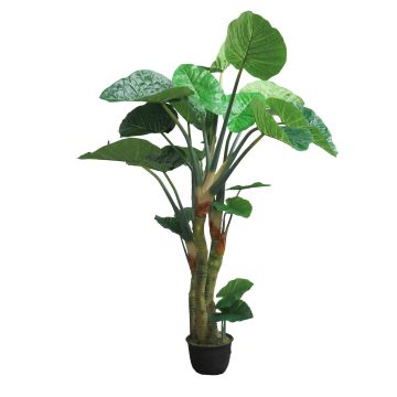 Plante artificielle Colocasia YICHEN, pot décoratif, vert, 240cm