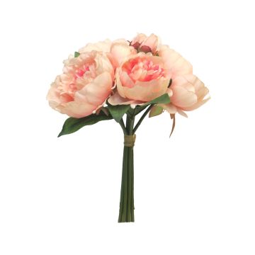 Bouquet artificiel de pivoines LINYUAN, saumon-rose, 35cm