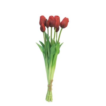 Bouquet de tulipes artificielles LONA, rouge-noir, 45cm, Ø15cm