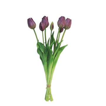 Bouquet de tulipes artificielles LONA, violet foncé, 45cm, Ø15cm