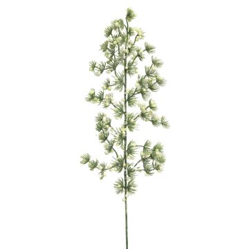 Branche décorative Mélèze JAHELI, enneigée, baies, vert-blanc, 70cm