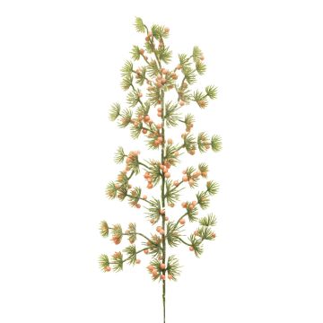 Branche décorative Mélèze JAHELI, enneigée, baies, vert-orange, 45cm