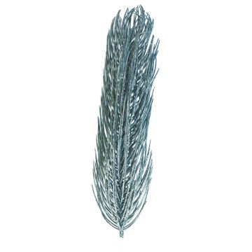Branche décorative de pin SUNMIAO avec suspension, enneigée, vert, 45cm