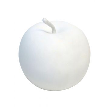 Fruit décoratif Pomme CHENYUN, blanc mat, 8cm