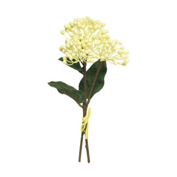 Bourgeons d'hortensia en plastique XIAOYAN, crème, 30cm
