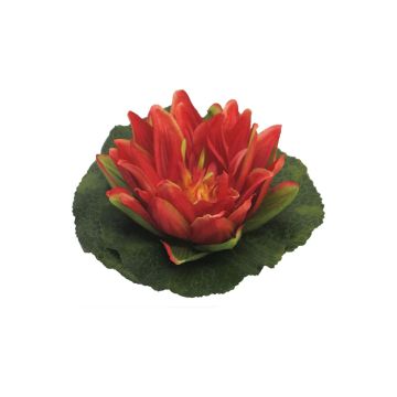 Fleur de nymphéa artificielle SHUOLIN, flottant, rouge, Ø18cm