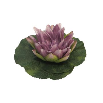 Fleur de nymphéa artificielle SHUOLIN, flottant, lilas, Ø18cm