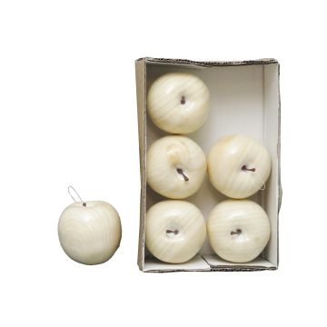 Pommes artificielles SHIMAN, 6 pièces, blanc, Ø9cm