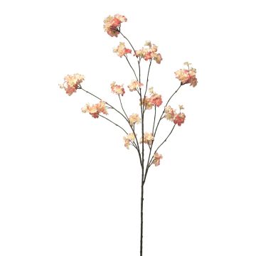 Branche artificielle de prunier OUNALI avec fleurs, rose-crème, 125cm