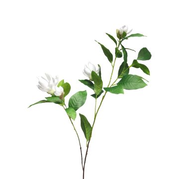 Branche artificielle de magnolia HUANER, blanc, 130cm