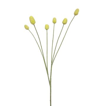 Branche artificielle de chardon SUANYI, jaune, 65cm