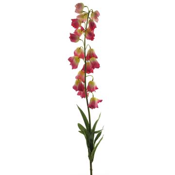 Fleur artificielle Campanule LINMIN, fuchsia-crème, 90cm