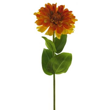 Fleur artificielle zinnia MIANMO, orange-jaune, 60cm