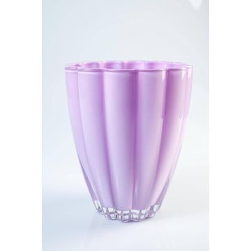Vase à fleurs en verre BEA, lilas, 17cm, Ø14cm