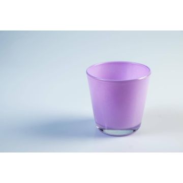 Bougeoir ALEX AIR en verre, violet, 7,5cm, Ø7,5cm