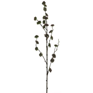 Branche artificielle Hamamélis DEYONG avec fleurs, violet-vert, 90cm