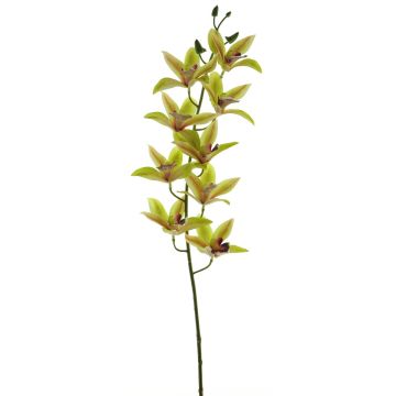 Tige d'orchidée Cymbidium artificielle YAMEI, vert-fuchsia, 80cm